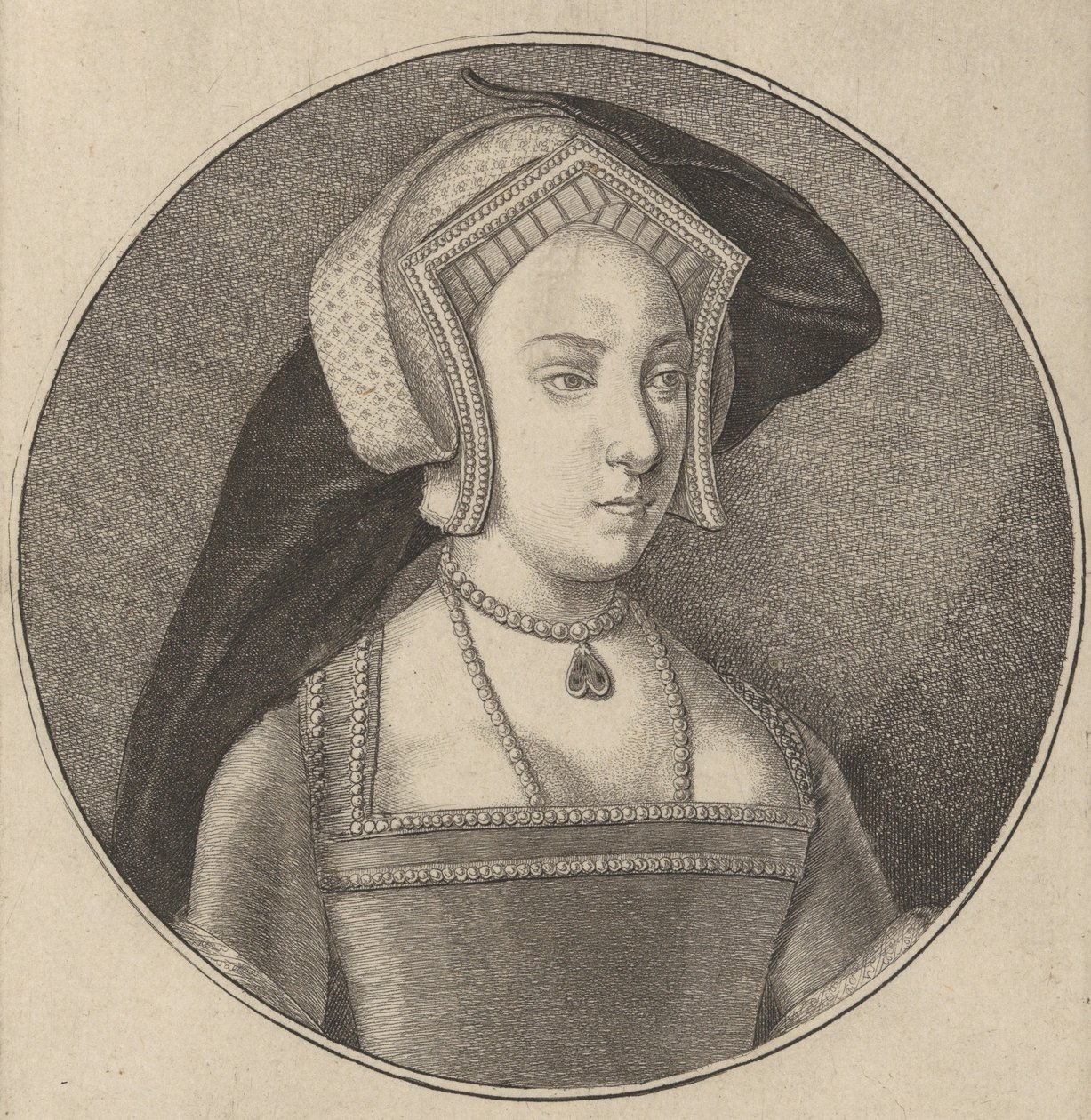 Princeps Maria Henrici VIII Regis Angliæ Filia, 1647 von Wenceslaus Hollar