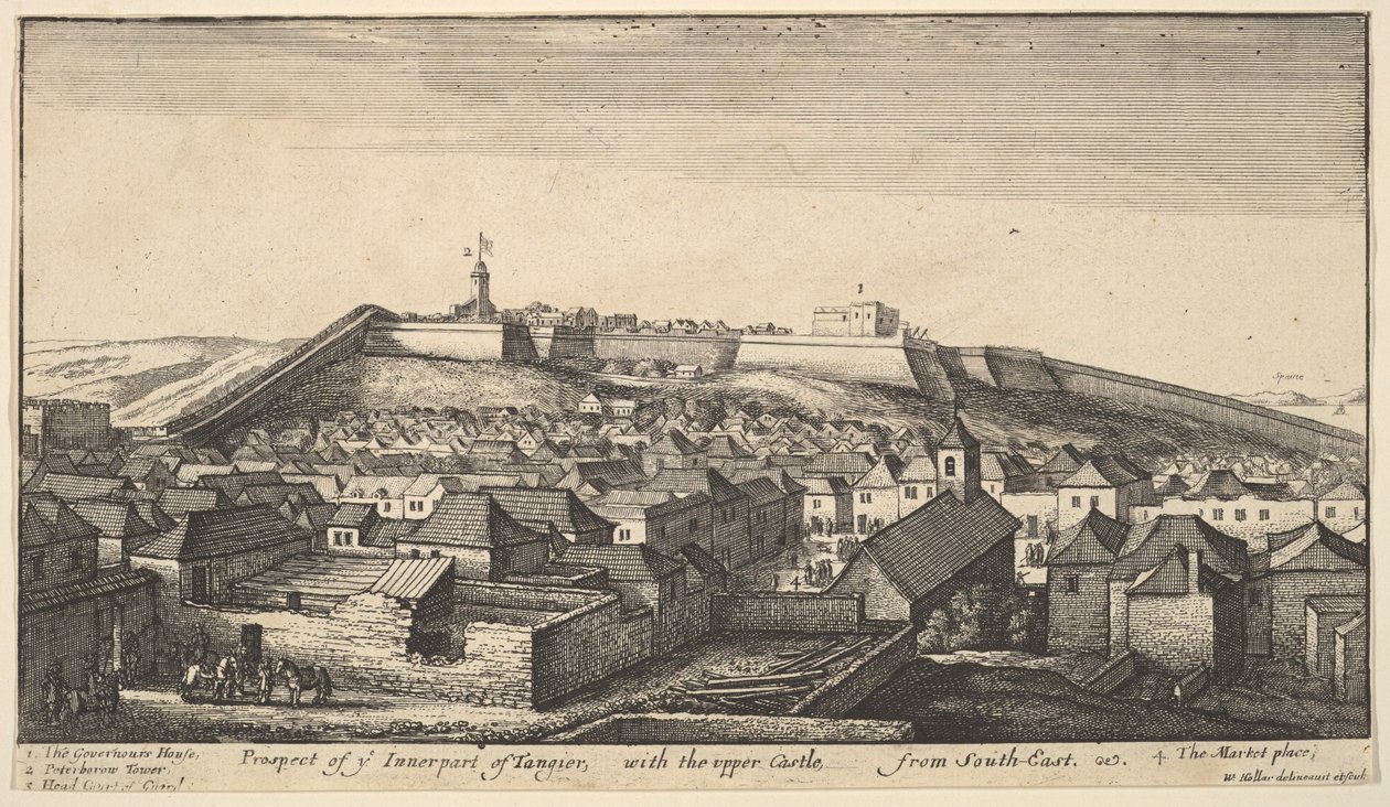 Aussicht auf den inneren Teil von Tanger, ca. 1670 von Wenceslaus Hollar