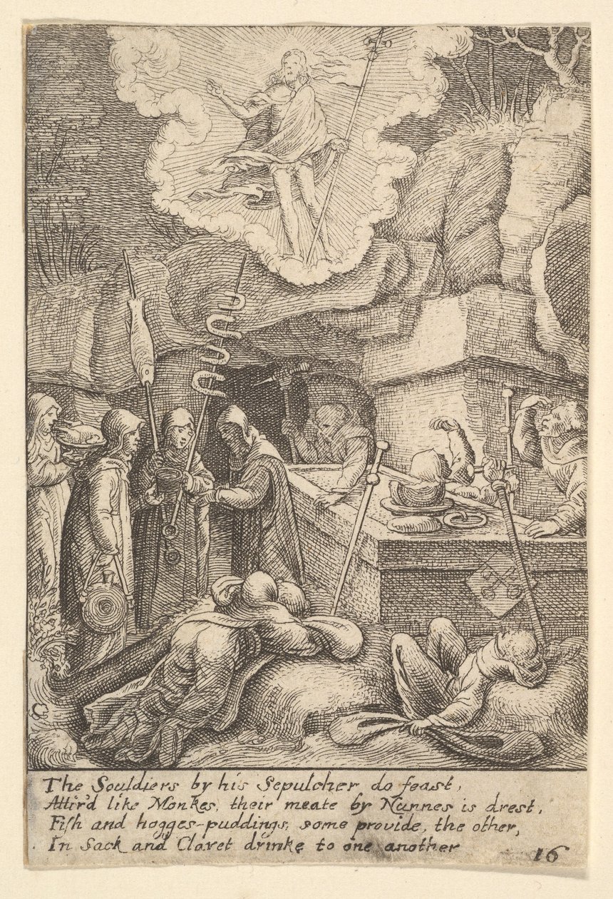 Auferstehung, 1625-77 von Wenceslaus Hollar