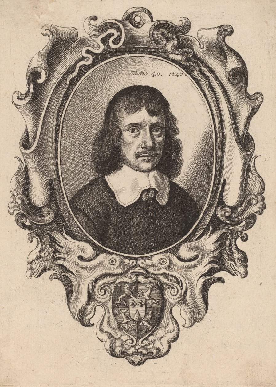 Selbstporträt, 1647 von Wenceslaus Hollar
