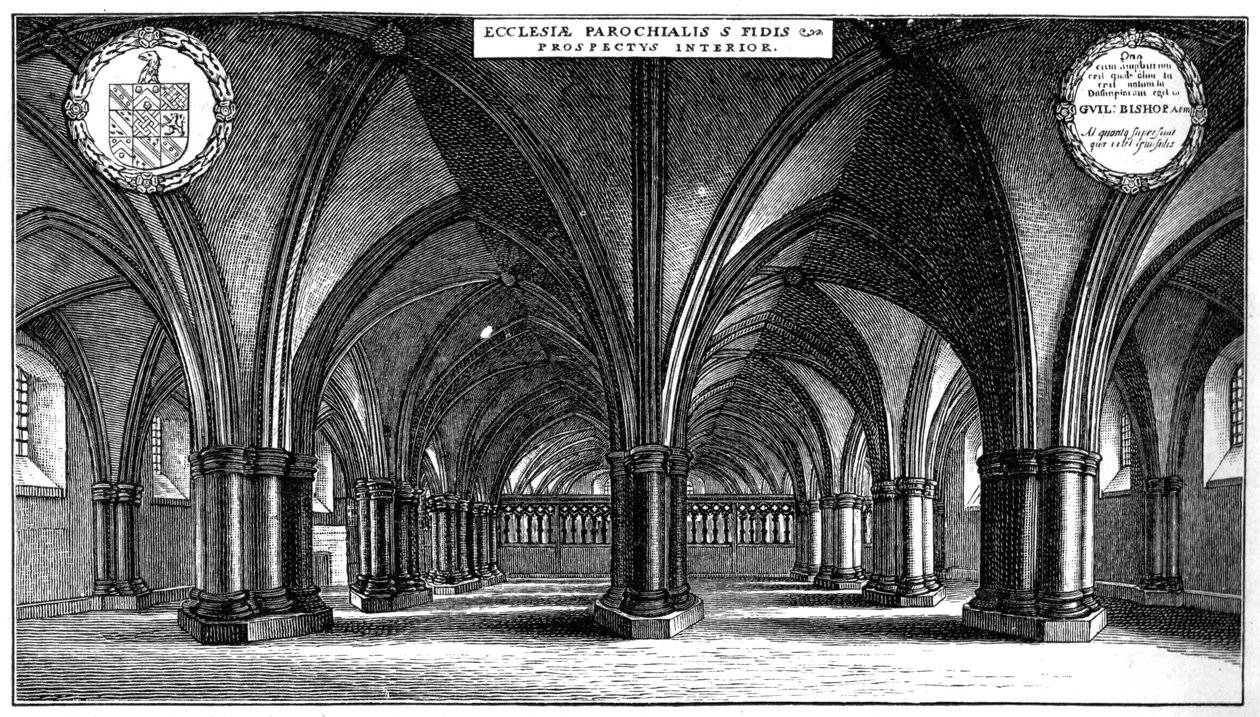 St Faiths Kirche in der Krypta der alten St Pauls Kathedrale, London, 1657, 1892 von Wenceslaus Hollar