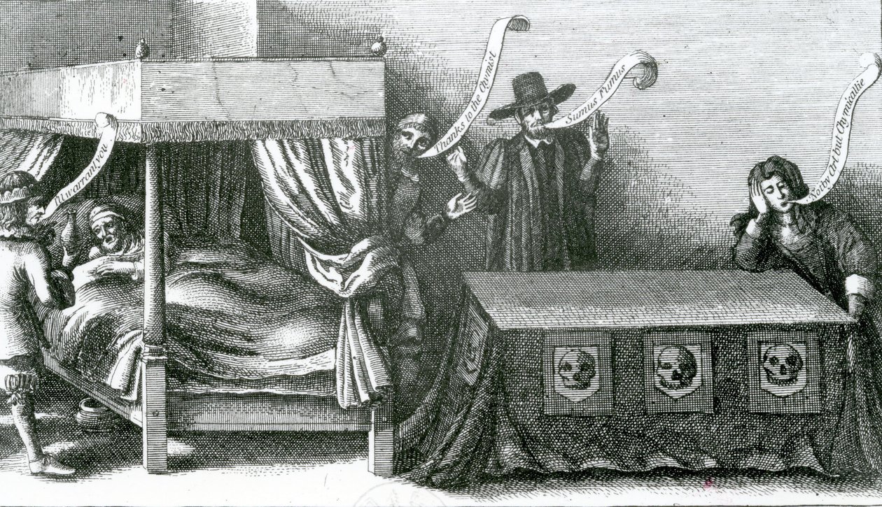Der Tod von König Jakob I., 1625 von Wenceslaus Hollar