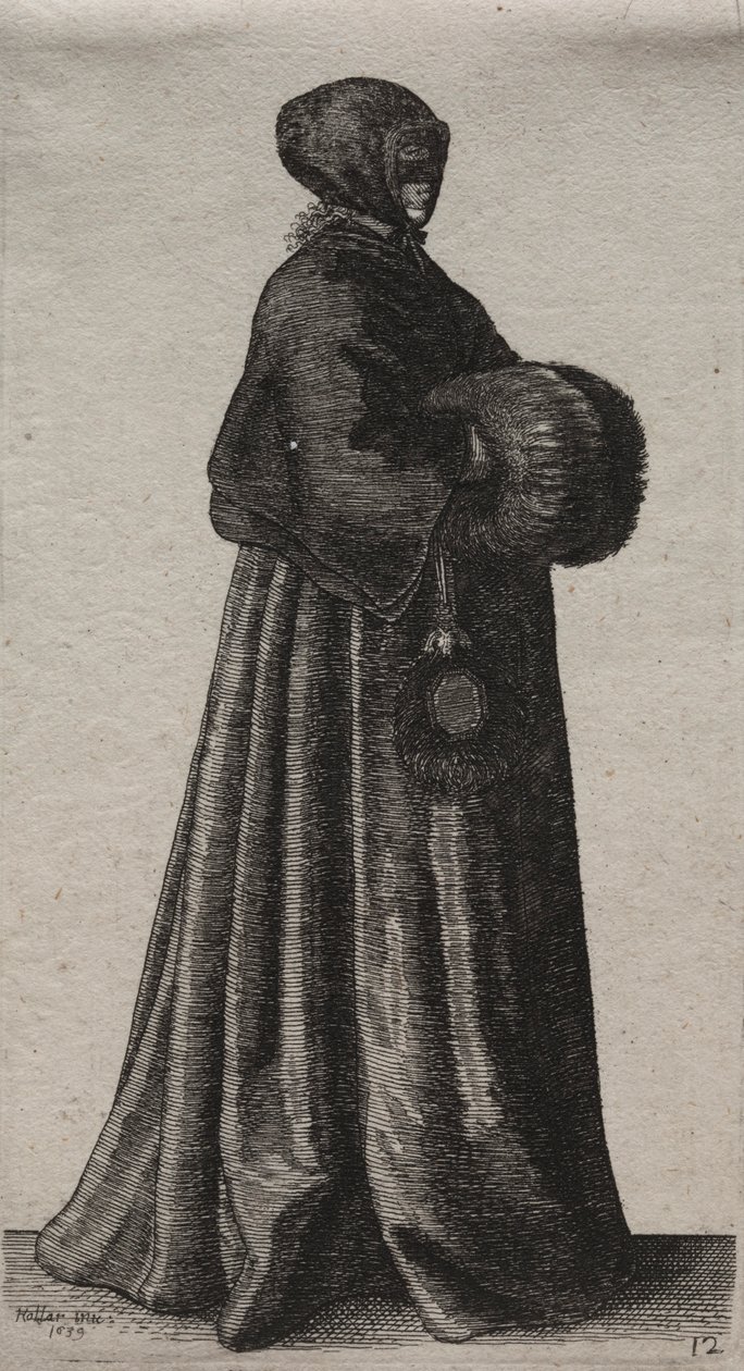 Die verschiedenen Gewohnheiten englischer Frauen, von der Adelsklasse bis zu den Landfrauen..., 1639 von Wenceslaus Hollar