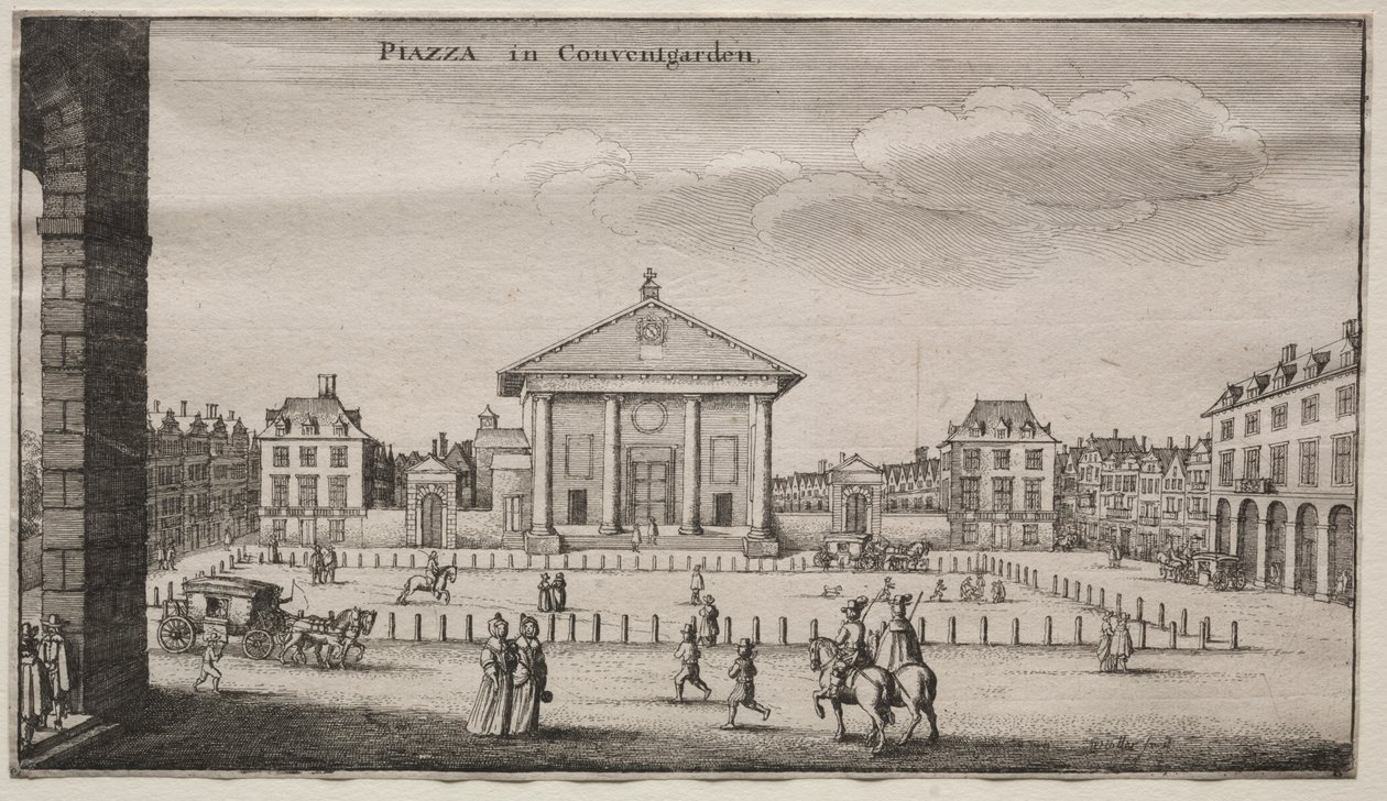Ansichten von London: Der Platz in Covent Garden von Wenceslaus Hollar