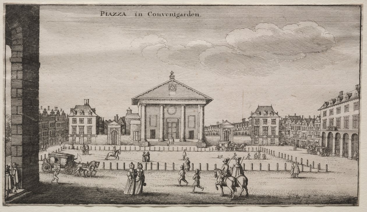 Ansichten von London: Der Platz in Covent Garden von Wenceslaus Hollar