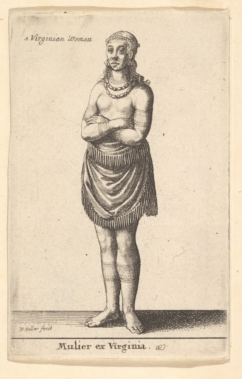 Frau aus Virginia, ca. 1643 von Wenceslaus Hollar