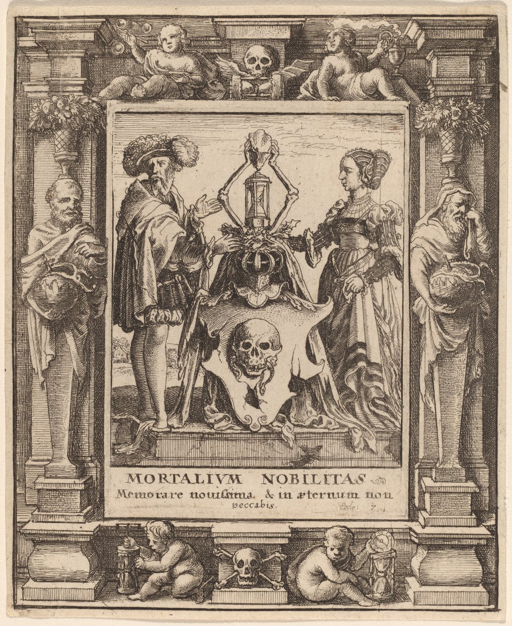 Das Wappen des Todes von Wenceslaus Hollar after Hans Holbein the Younger after Abraham van Diepenbeeck