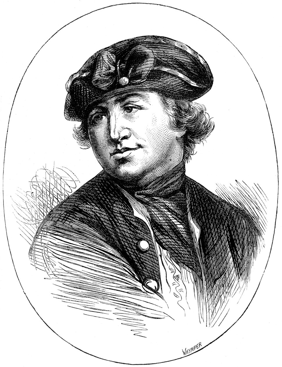 Kommodore Robert Hopkins, amerikanischer Marinekommandant, nach einem Druck von 1776, ca. 1880 von Whymper