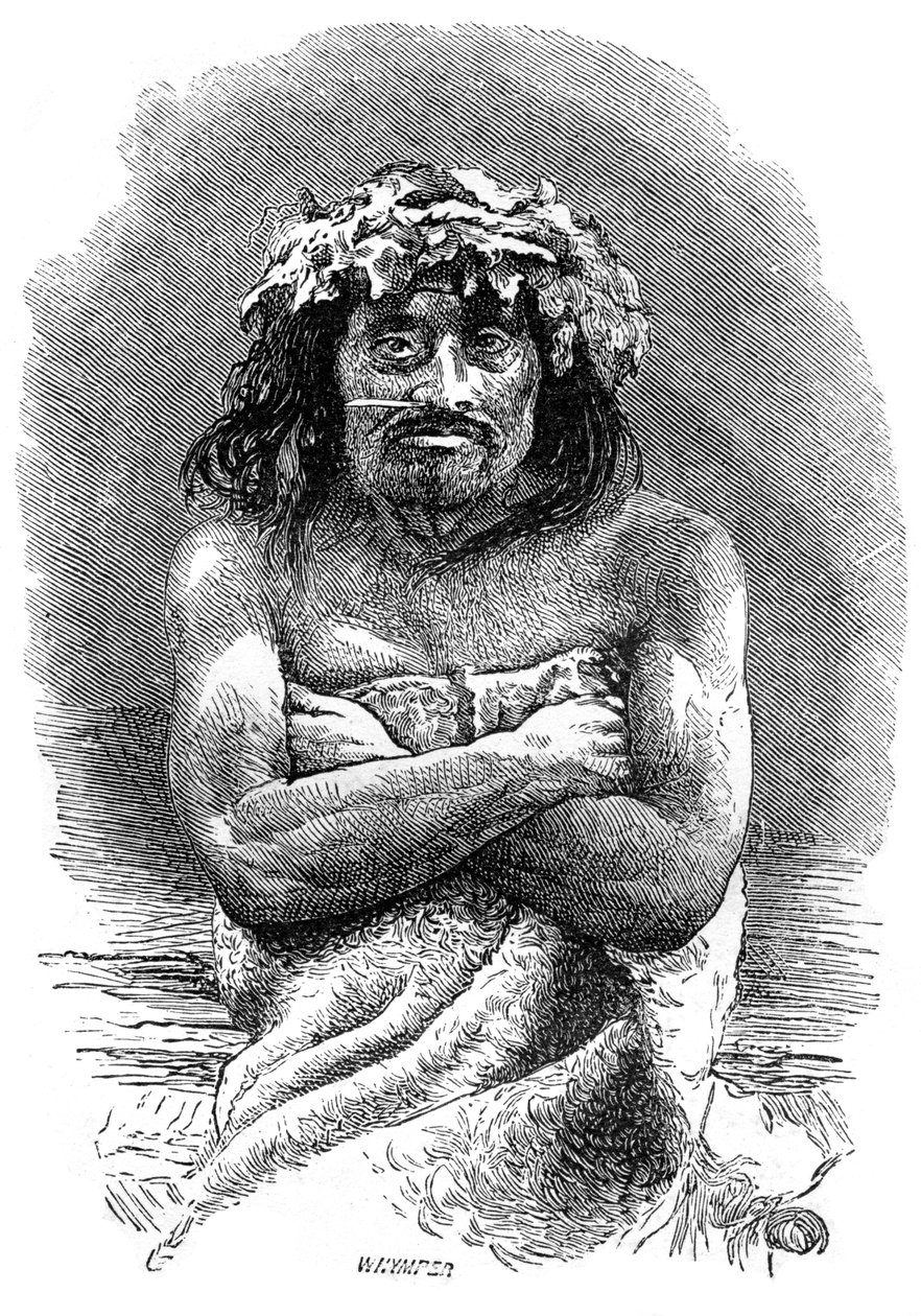 Indigene Person von Vancouver Island, British Columbia, 19. Jahrhundert von Whymper