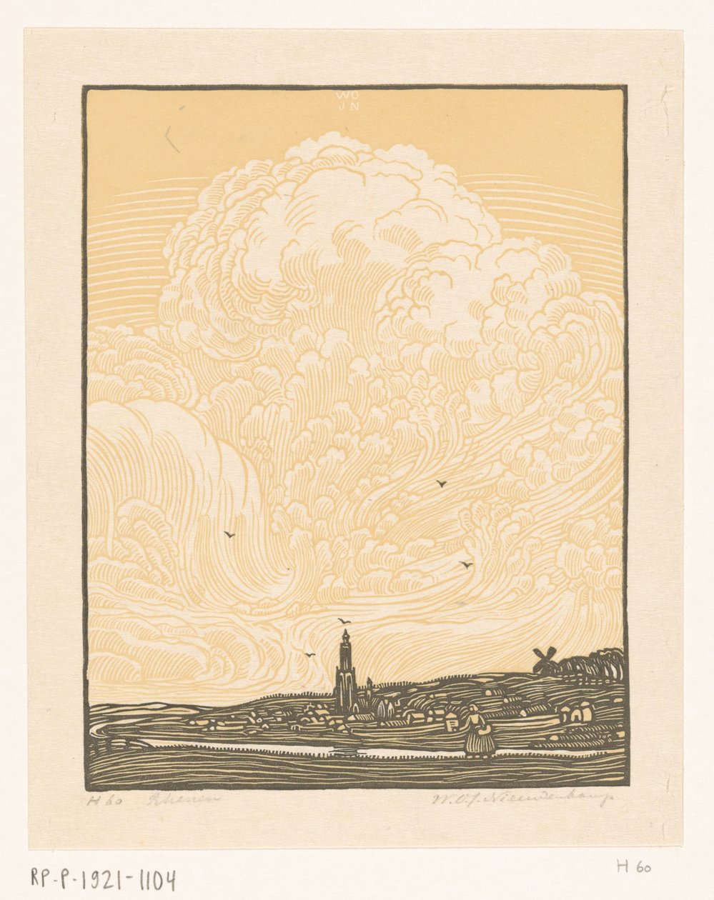 Rhenen von Wijnand Otto Jan Nieuwenkamp (signed by artist)