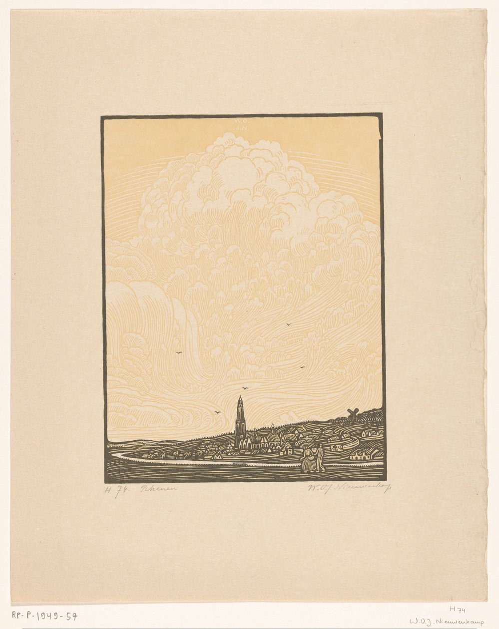 Rhenen von Wijnand Otto Jan Nieuwenkamp (signed by artist)