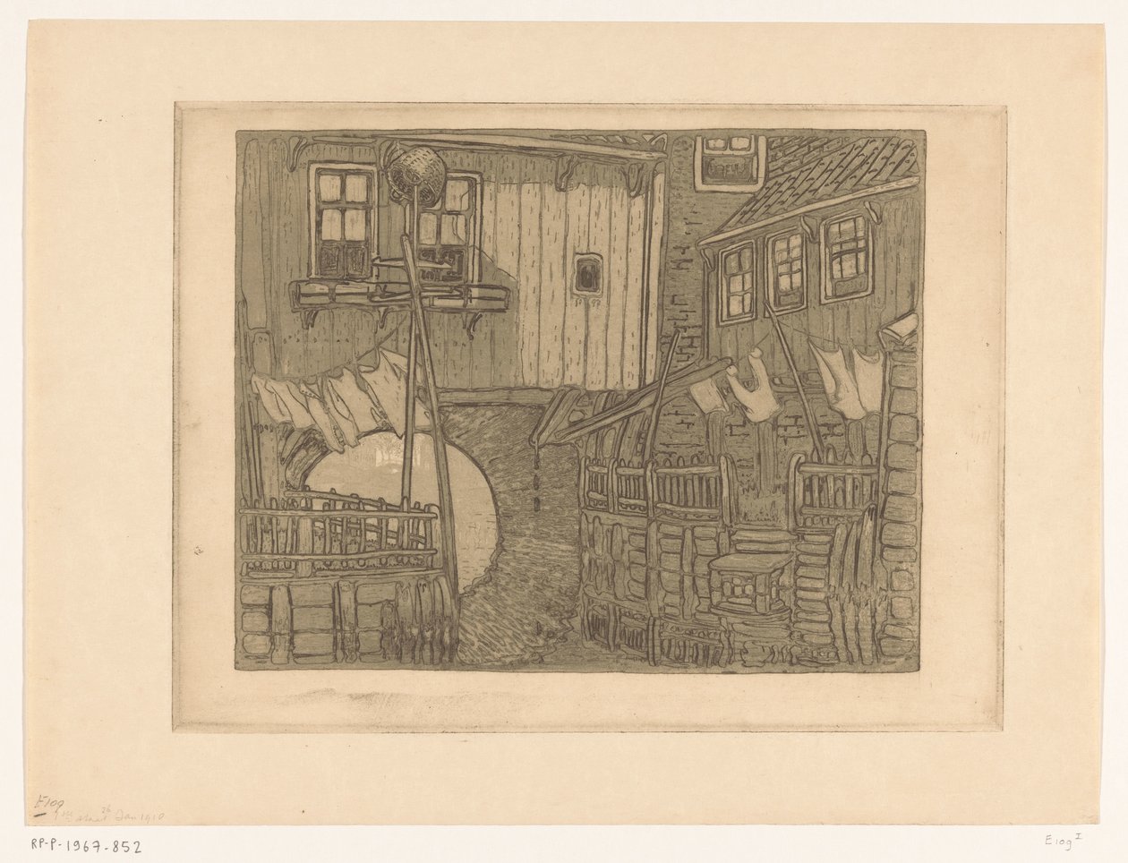 Häuser am Hafen von Enkhuizen von Wijnand Otto Jan Nieuwenkamp