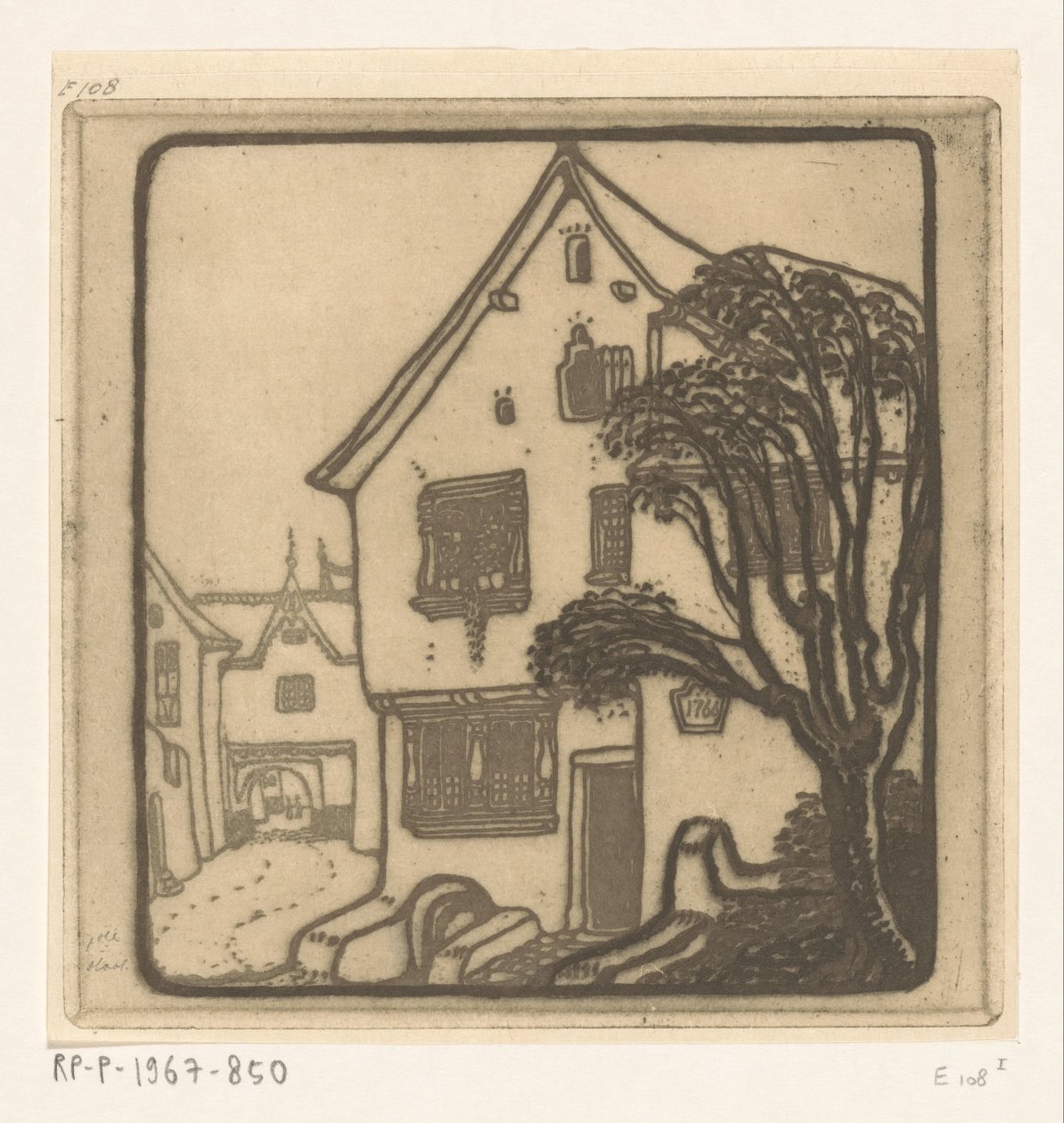 Straße in einer Stadt an der Mosel von Wijnand Otto Jan Nieuwenkamp