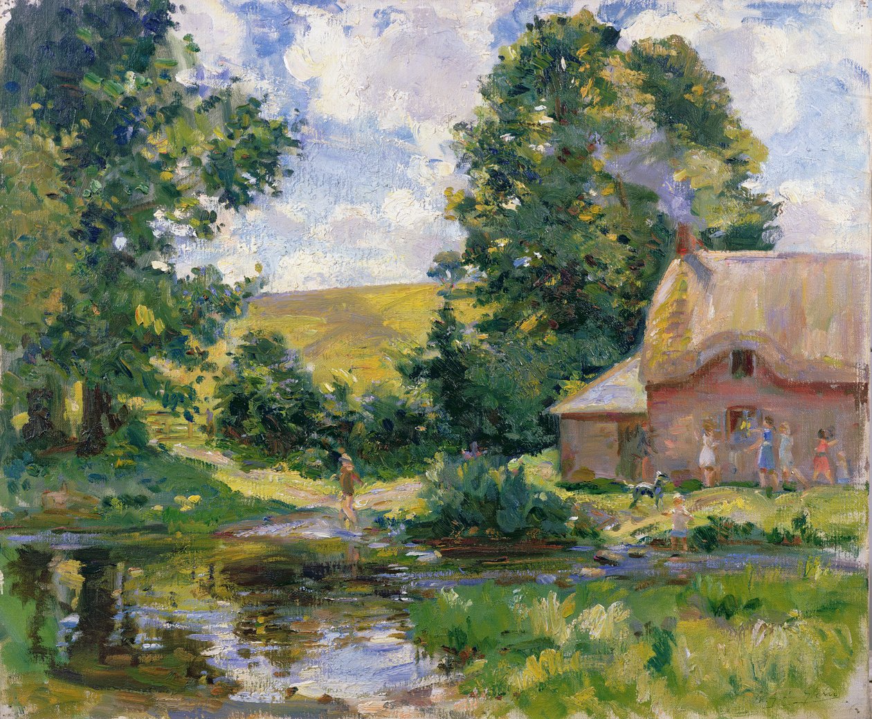 Stratford Tony: die Furt am Fluss Ebble von Wilfred Gabriel de Glehn