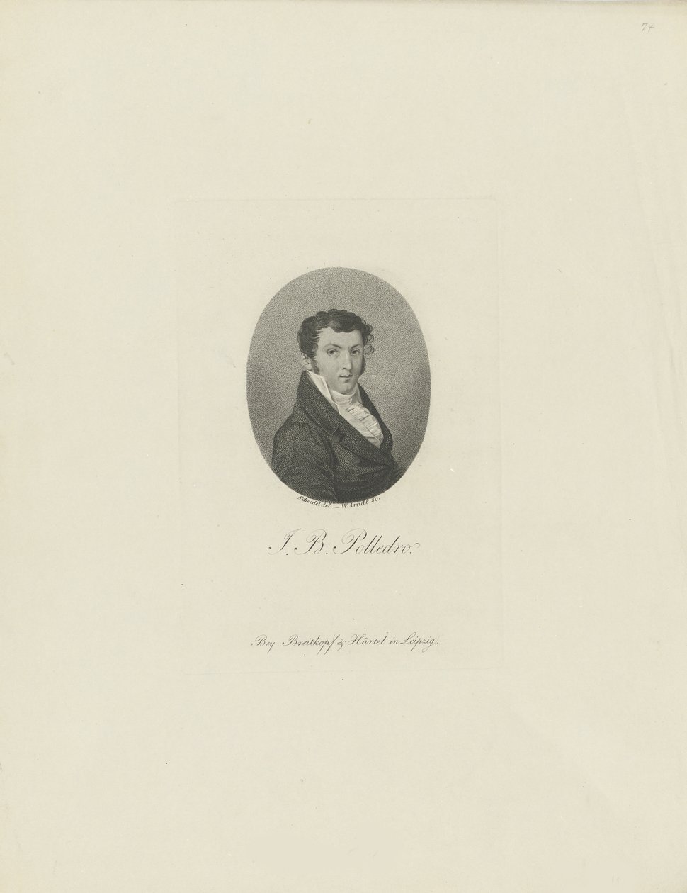Porträt des Geigers und Komponisten Giovanni Battista Polledro 1781-1853, um 1810 von Wilhelm Arndt