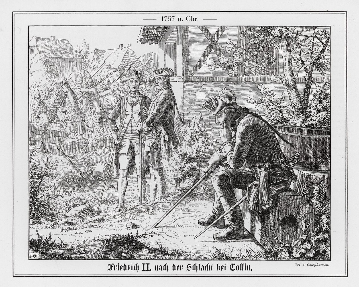 Friedrich der Große nach der Schlacht bei Kolin von Wilhelm Camphausen