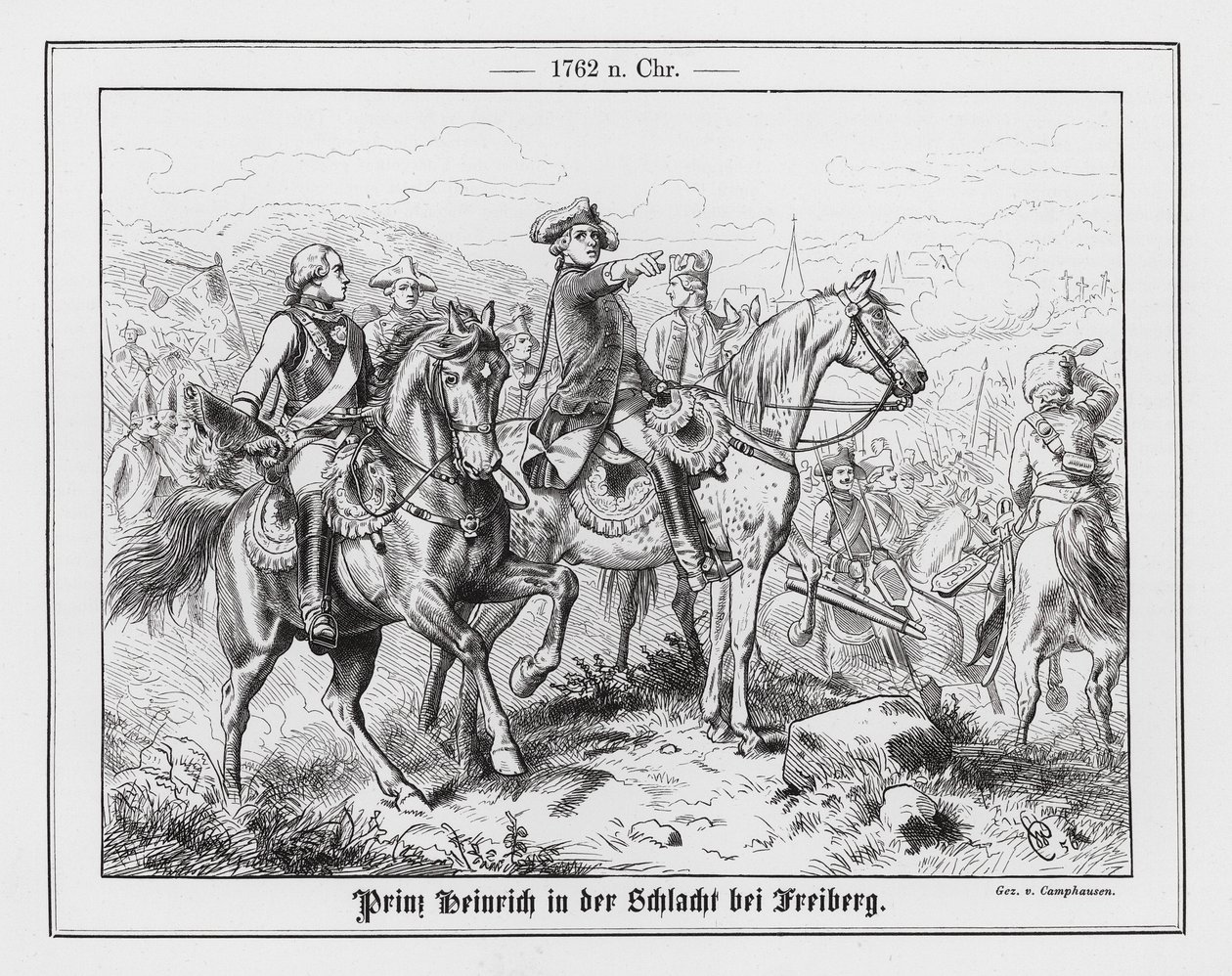 Prinz Heinrich von Preußen in der Schlacht bei Freiberg von Wilhelm Camphausen