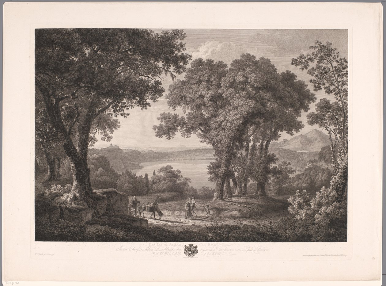 Blick auf den Albaner See bei Rom von Wilhelm Friedrich Gmelin