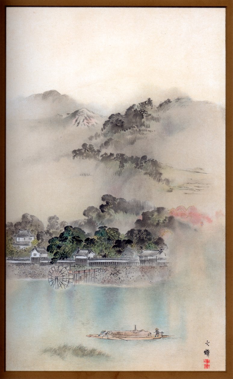 Ein Frühlingsmorgen am Fluss Yodo, um 1870-1886 von Wilhelm Greve