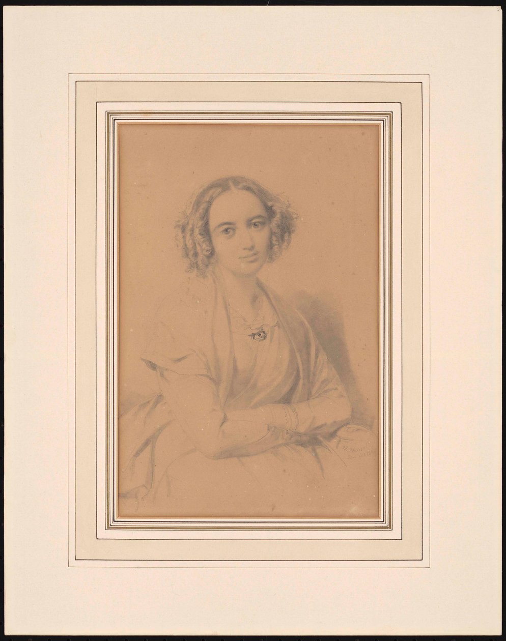 Porträt der Komponistin Fanny Hensel geb. Mendelssohn, 1847 von Wilhelm Hensel