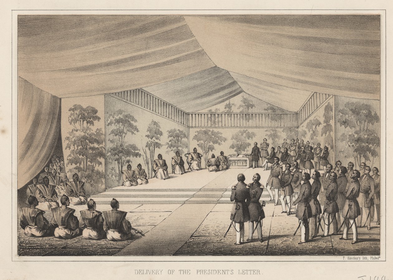 Überbringung des Briefes des Präsidenten, 1855 von Wilhelm Joseph Heine