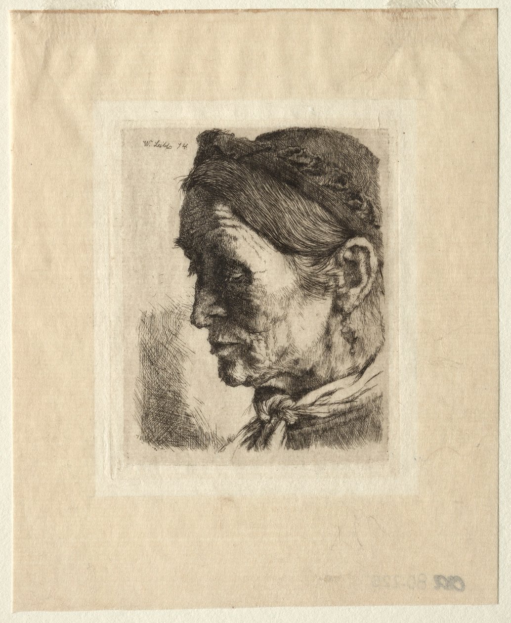 Kopf einer Bäuerin, 1874 von Wilhelm Maria Hubertus Leibl