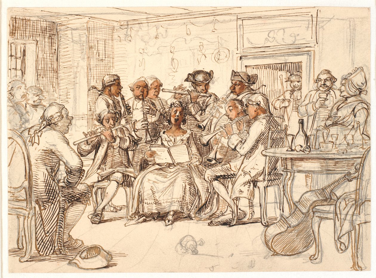 Bellmansches Motiv: Konzert bei "3 Byttor", Fredmans Epistel Nr. 51 von Wilhelm Marstrand