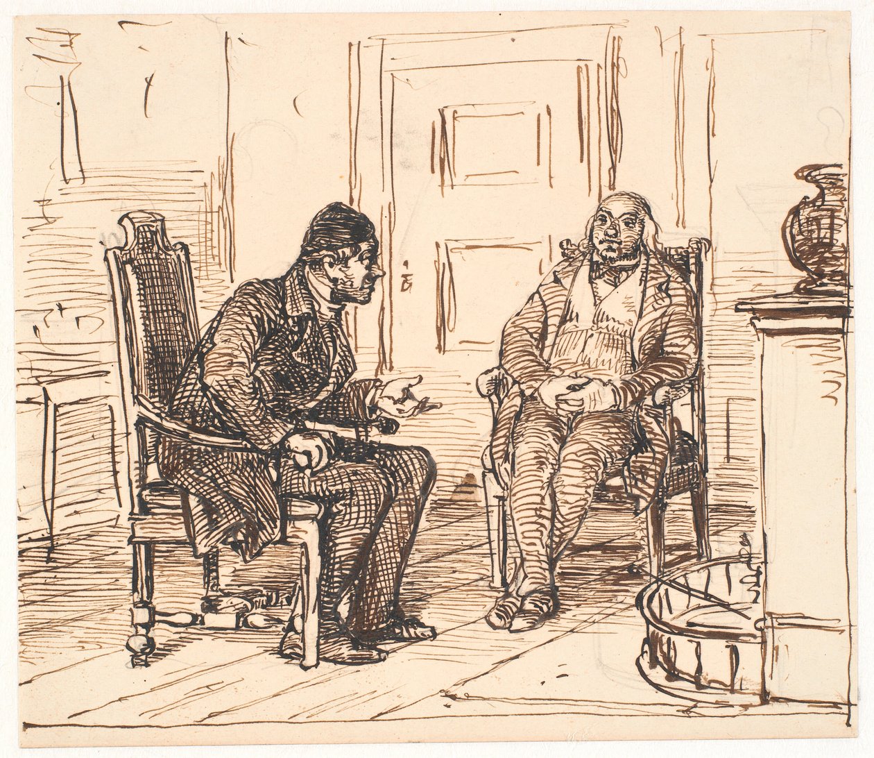 Diskussion zwischen zwei Würdenträgern von Wilhelm Marstrand