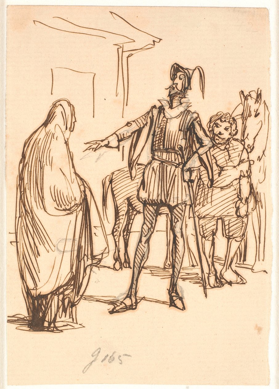 Don Quixote und Dona Roderiguez von Wilhelm Marstrand