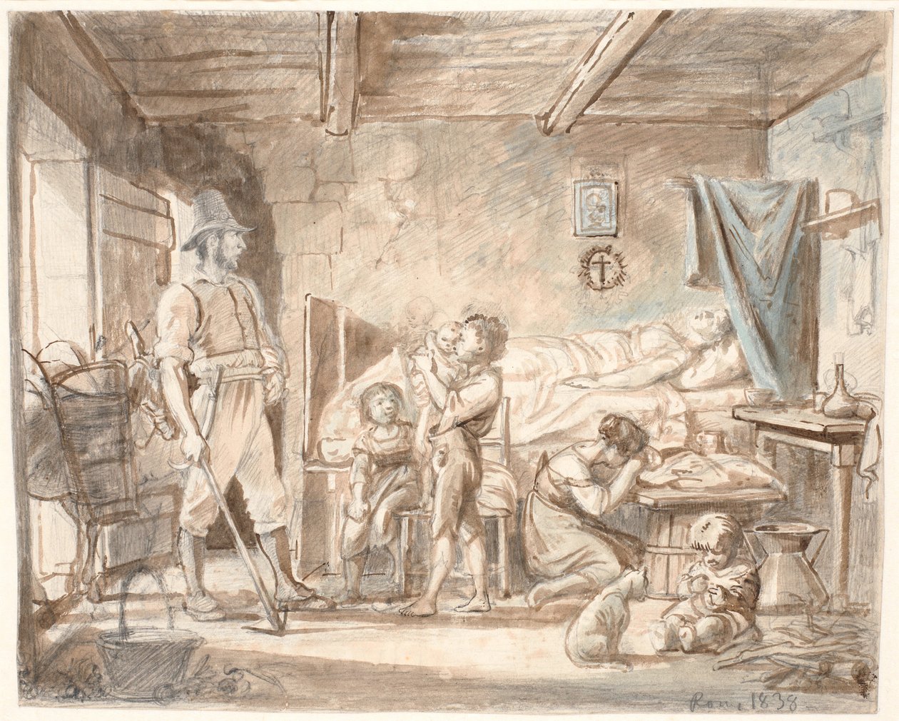 Die Heimkehr zu den Mutterlosen von Wilhelm Marstrand
