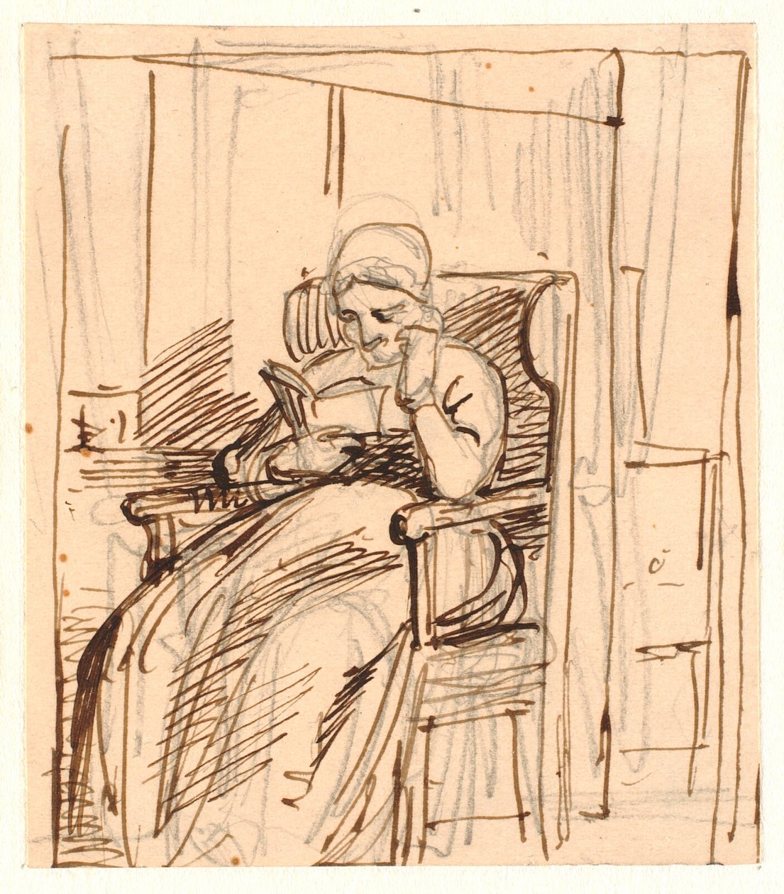 Lesende alte Dame von Wilhelm Marstrand
