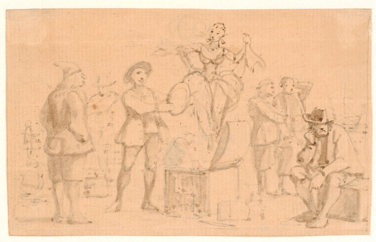 Peder Paars 1. Buch 2. Gesang. Venus steigt aus der Kiste von Wilhelm Marstrand