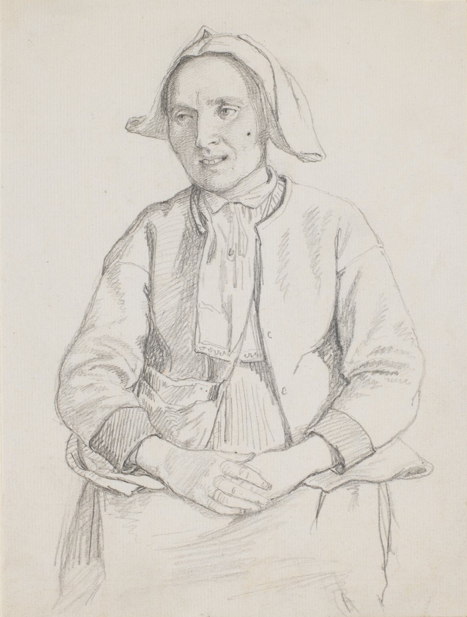 Sitzende schwedische Frau, Knieansicht von Wilhelm Marstrand