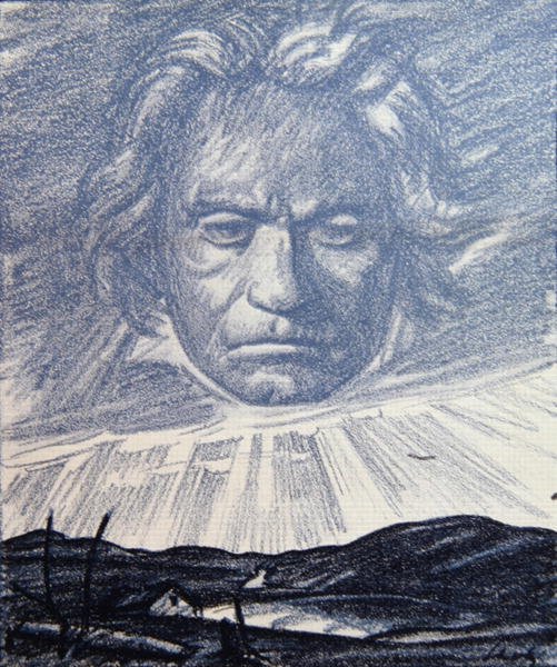 Eine Hommage an das Genie Beethovens, Illustration aus der Zeitschrift 