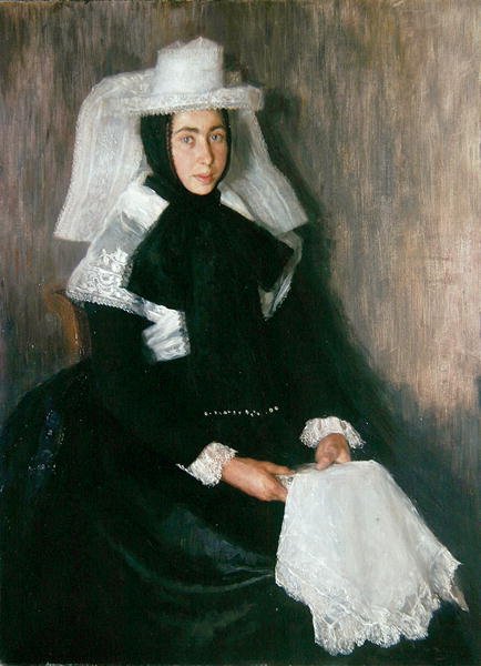 Mädchen aus Langgöns in religiöser Kleidung von Wilhelm Thielmann