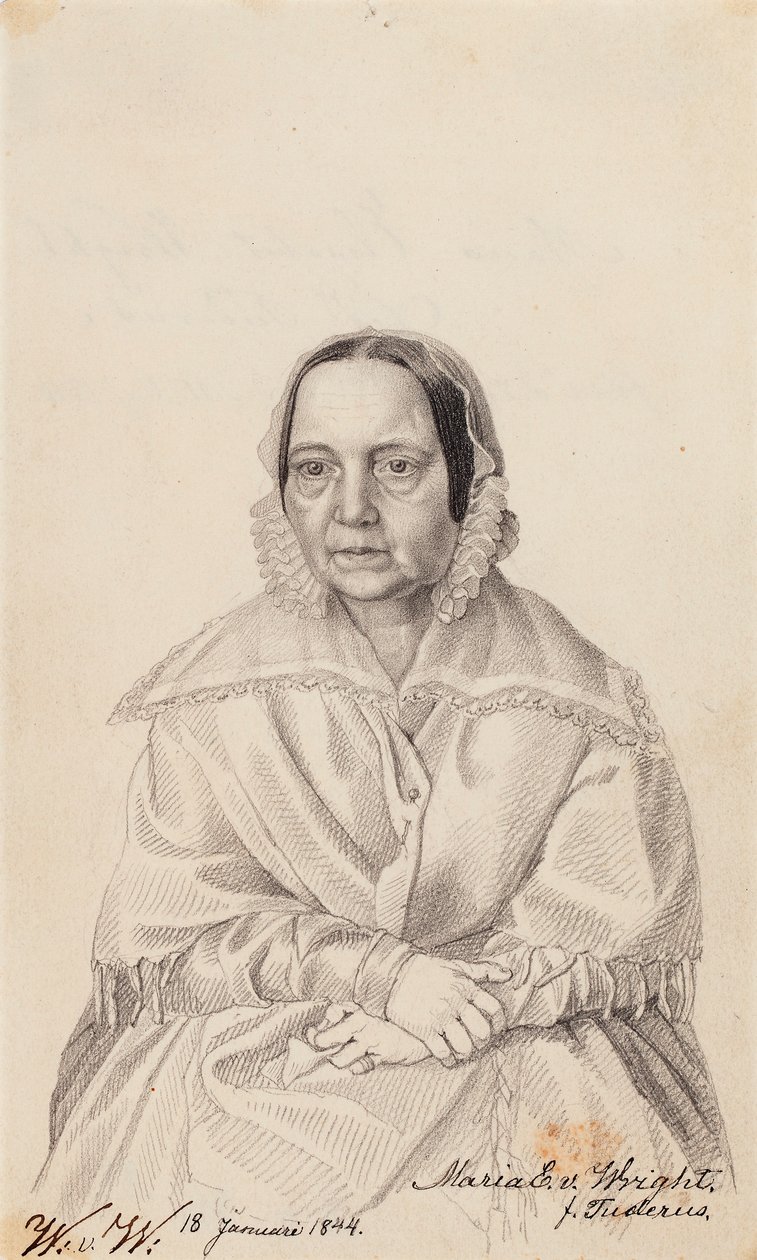 Maria Elisabeth von Wright, die Mutter des Künstlers von Wilhelm von Wright