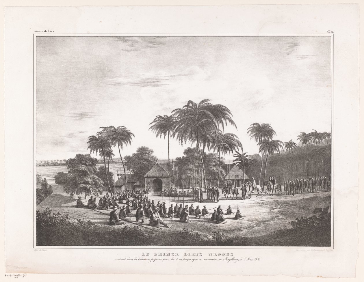 Ankunft von Prinz Diepo Black in Magelang (Atlas Mémoires sur la Guerre de L