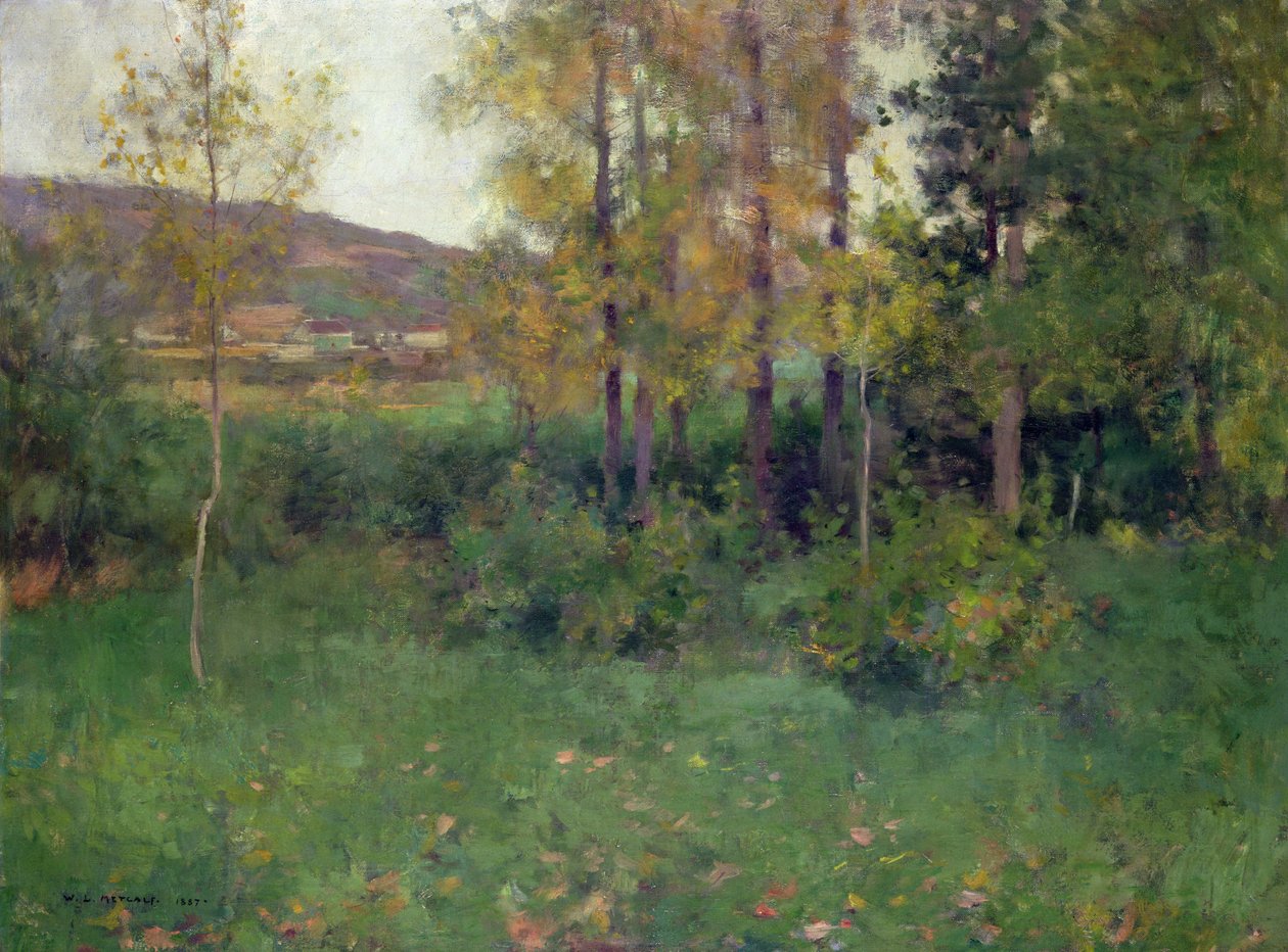 Frühlingslandschaft, Giverny von Willard Leroy Metcalf