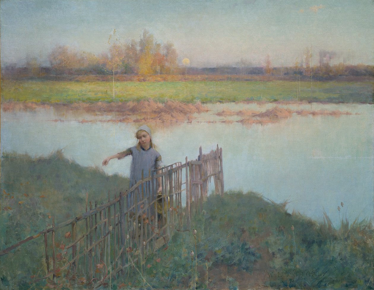 Sonnenuntergang in Grez von Willard Leroy Metcalf