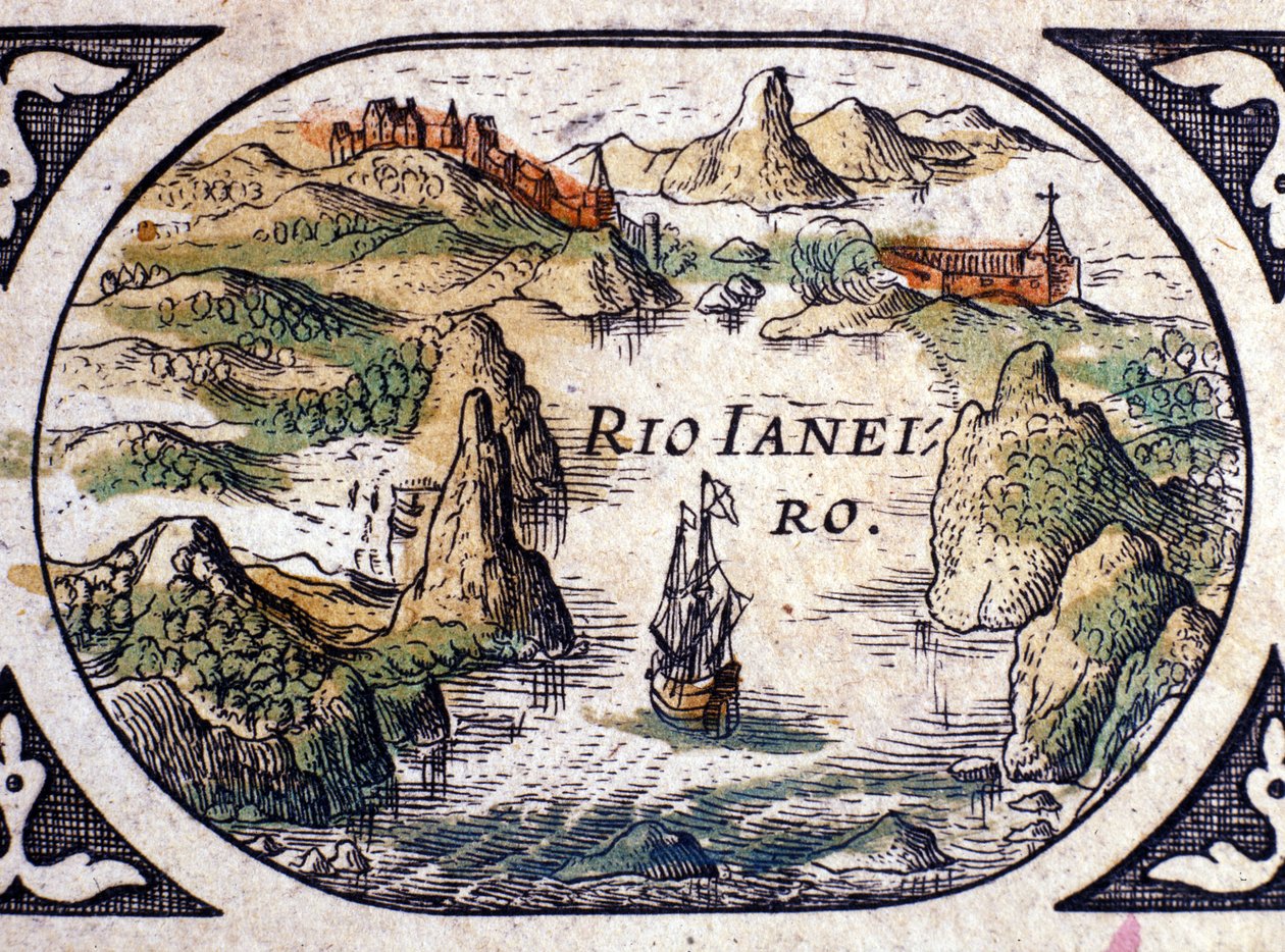 Ansicht von Rio de Janeiro, Brasilien, 1600 von Willem Janszoon Blaeu