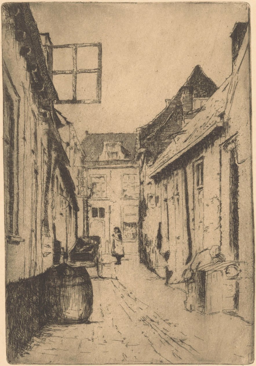 Straße in Voorburg von Willem Adrianus Grondhout (signed by artist)