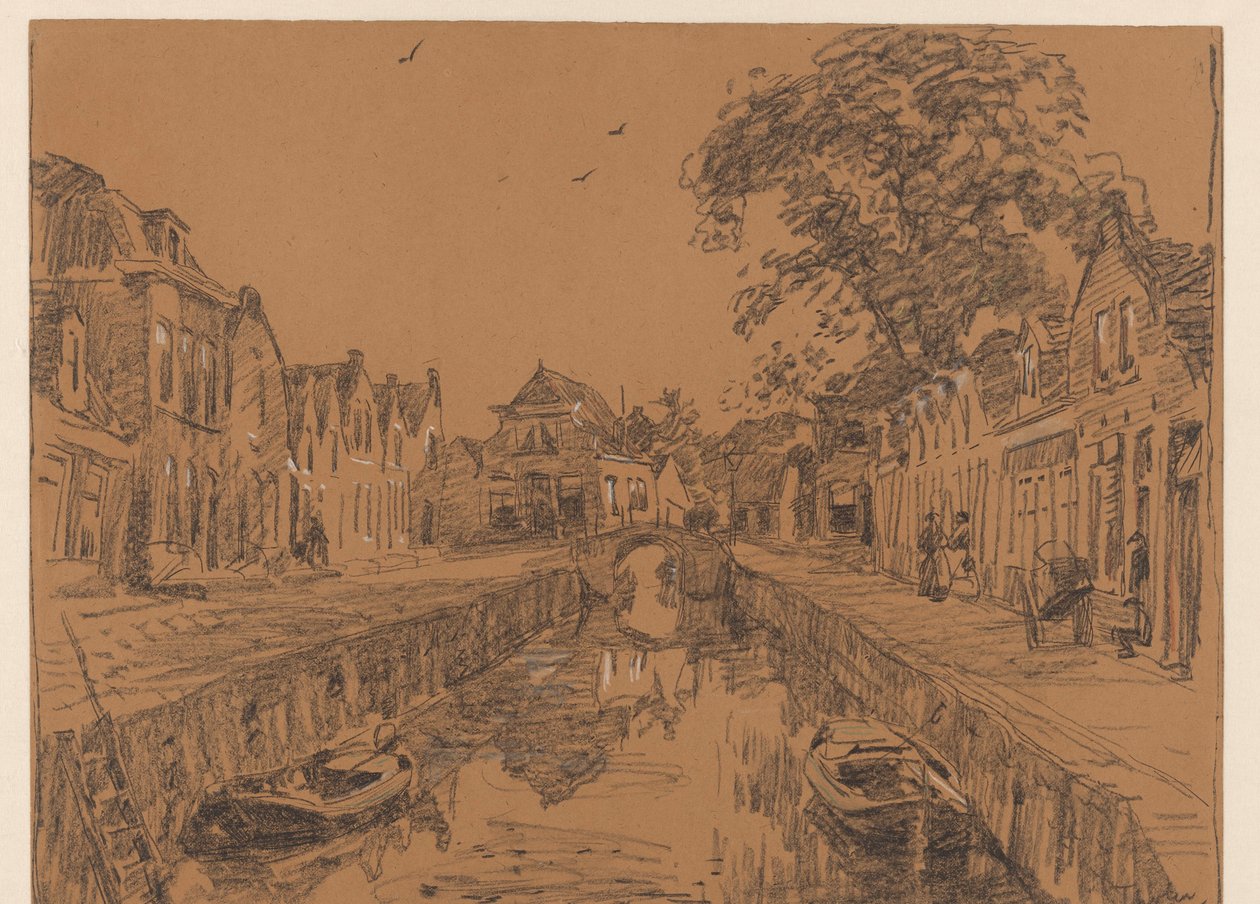 Kanal mit alten Häusern von Willem Bastiaan Tholen
