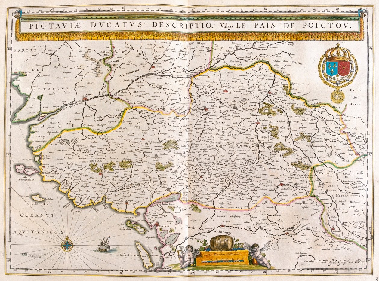 Küste und Städte von Nantes und Rochelle, in 
