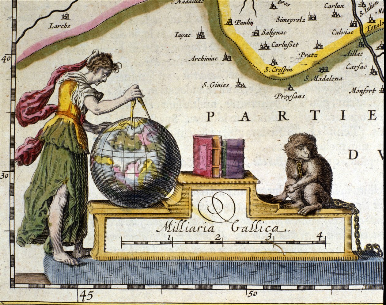 Vermessung der Erde. Detail des Atlas von Willem Janszoon Blaeu (1571-1638). Amsterdam 1630. von Willem Blaeu