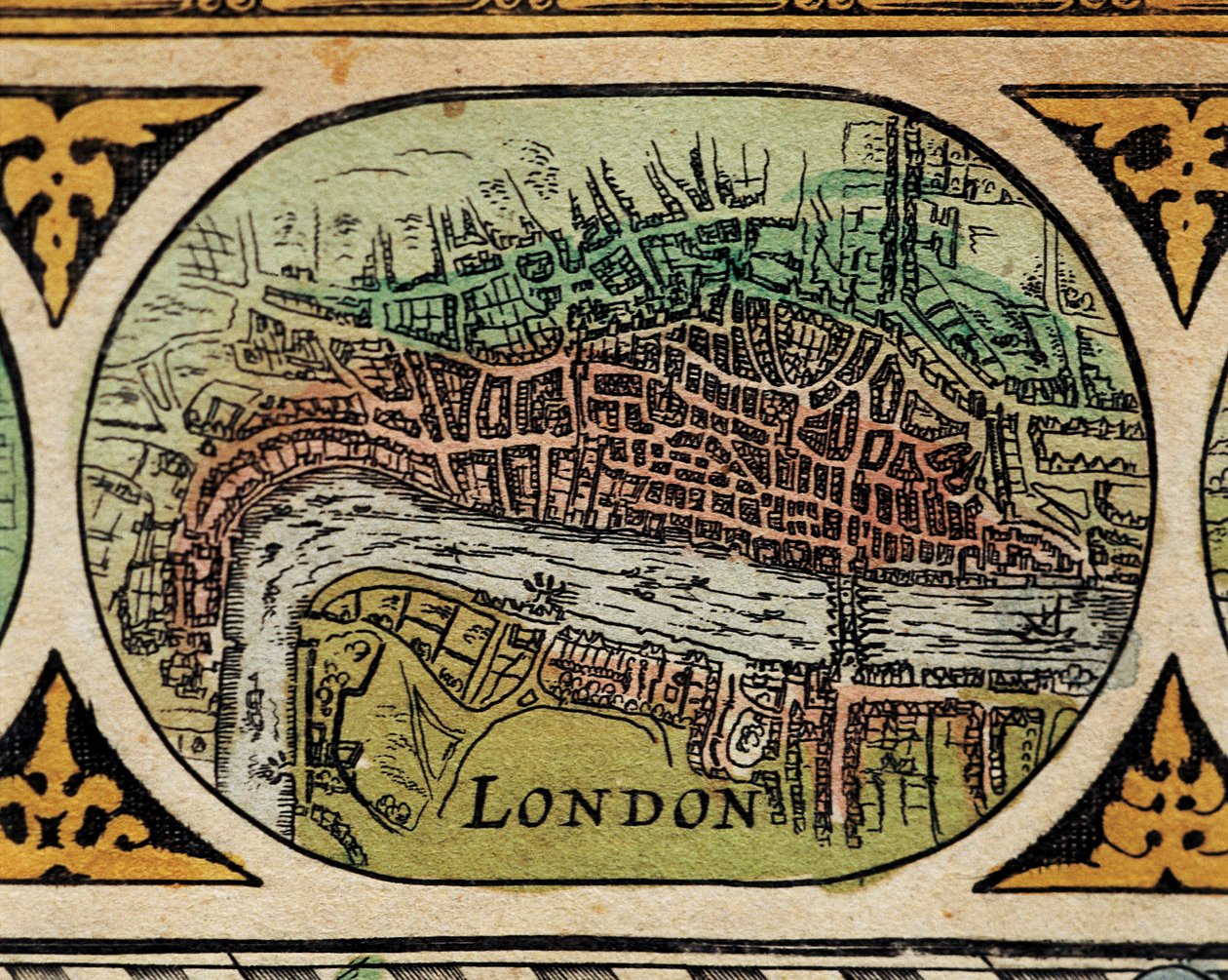 Darstellung der Stadt London (Detail) aus „The Theatre of the World“ von Willem Janszoon Blaeu von Willem Blaeu