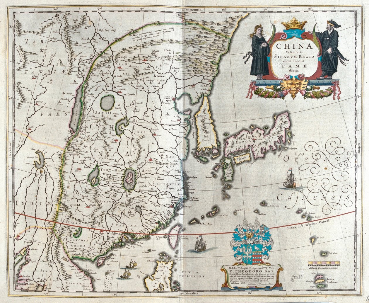 Erste von Blaeus Karten von China, in 