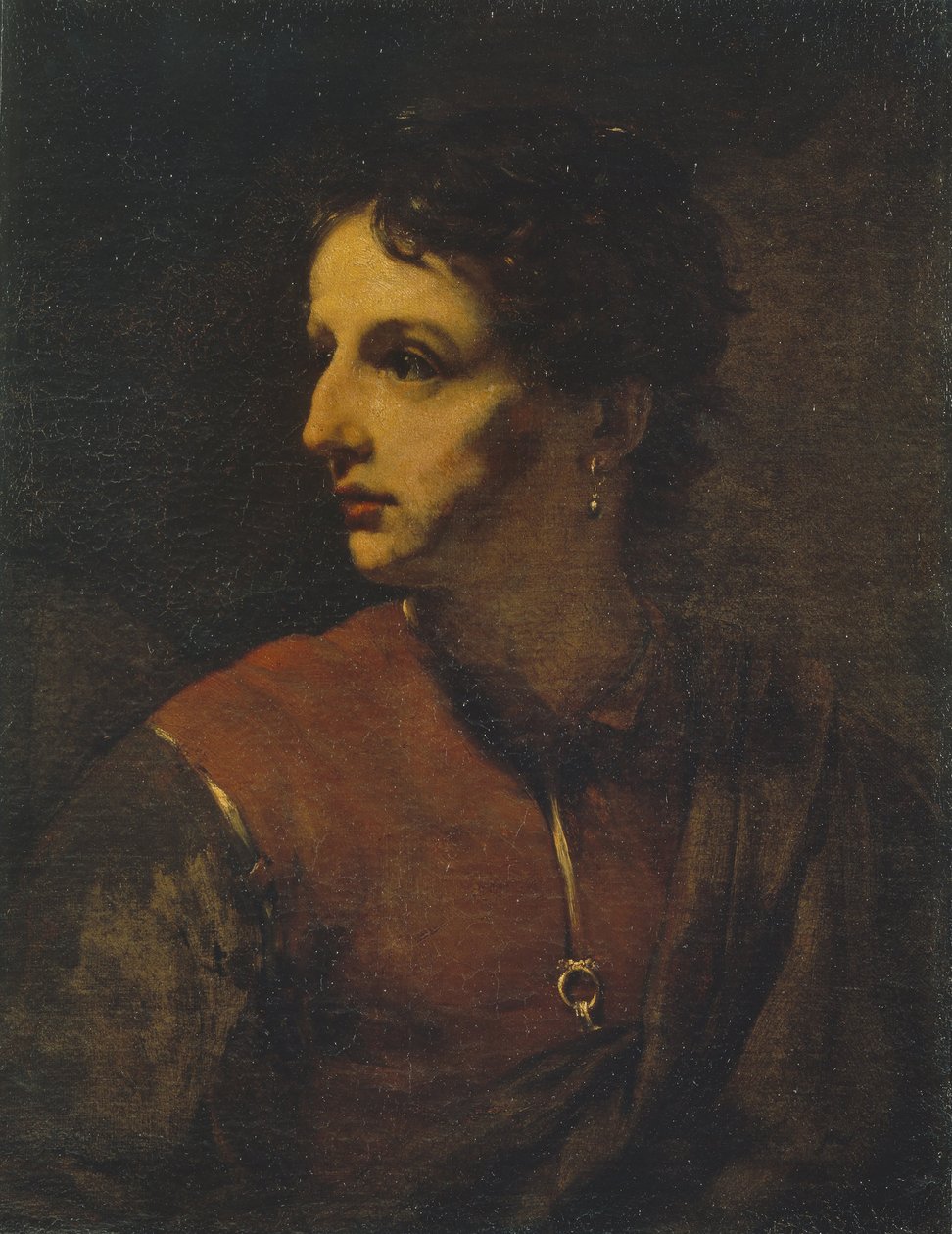 Porträt eines jungen Mannes mit Ohrring, 1655 von Willem Drost