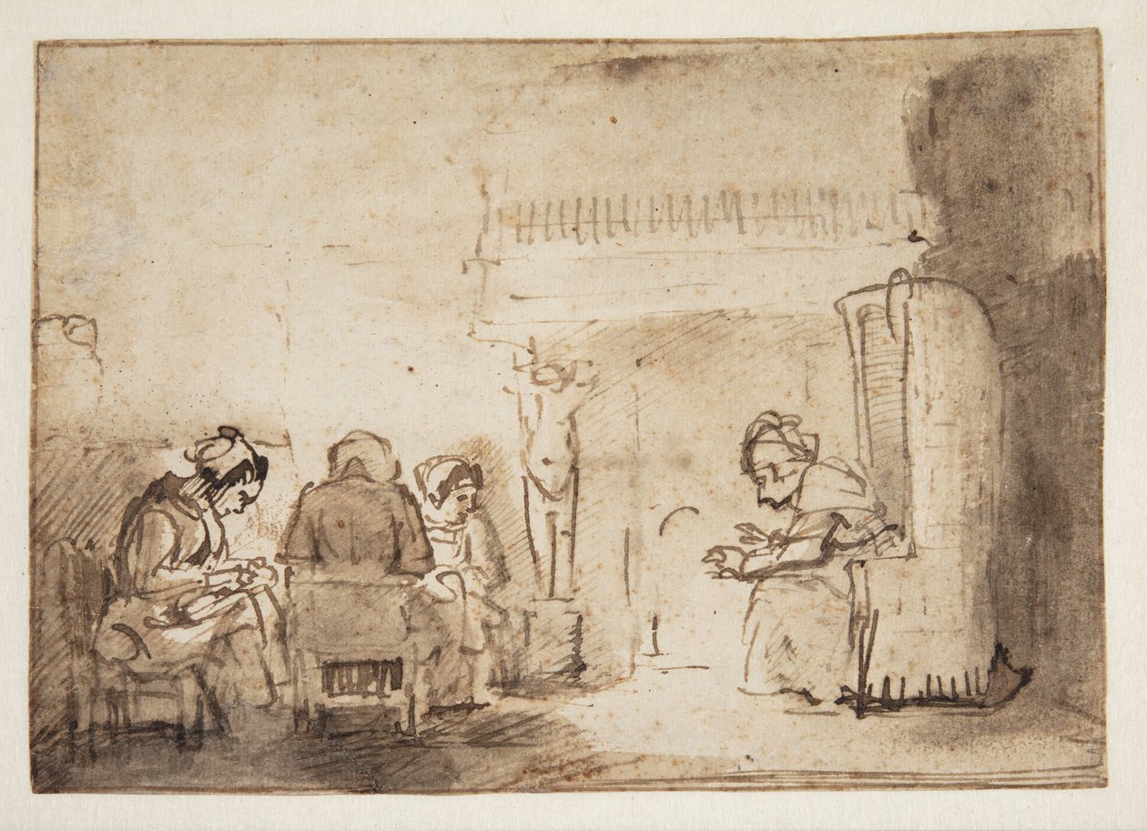 Die Frauen am Kamin im Haus von Rembrandt von Willem Drost