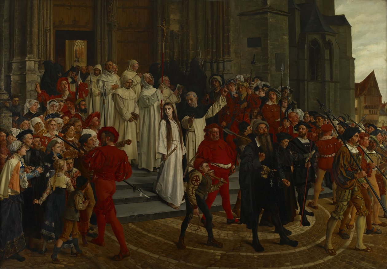 Eine Märtyrerin des 16. Jahrhunderts - Johanna Van Santhoven, 1883 von Willem Geets