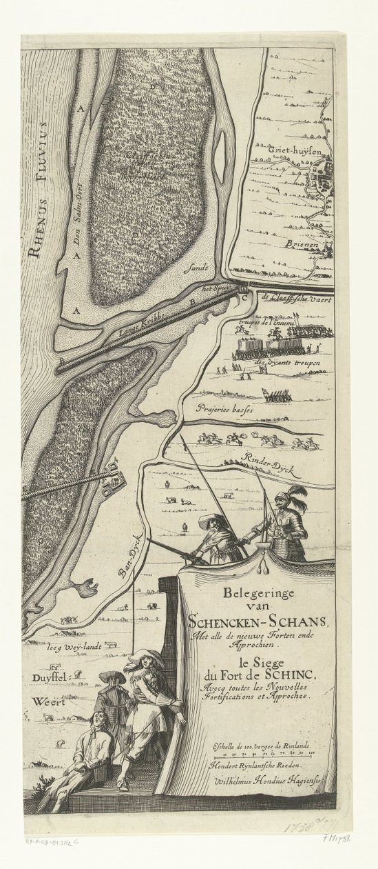 Belagerung von Schenckenschans (rechter Blatt), 1635 von Willem Hondius